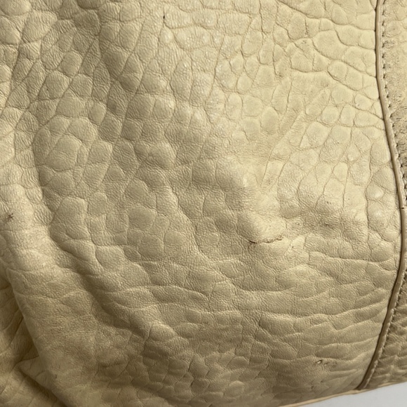 Vince Camuto Tania Convertible Pebble Leather Tote Bag Cream White Large - Picture 9 of 14